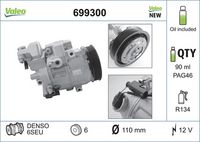 VALEO 699300 - Compresor, aire acondicionado