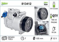 VALEO 813412 - Compresor, aire acondicionado