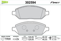 VALEO 302594 - Juego de pastillas de freno