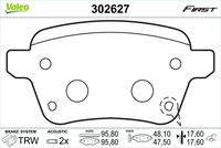 VALEO 302627 - Juego de pastillas de freno