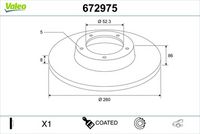 VALEO 672975 - Disco de freno