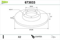 VALEO 673033 - Disco de freno