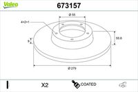 VALEO 673157 - Disco de freno