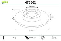VALEO 673562 - Disco de freno
