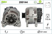 VALEO 200144 - Alternador