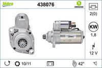 VALEO 438076 - Motor de arranque