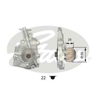 GATES WP0058 - Bomba de agua, refrigeración del motor