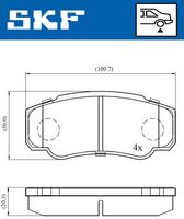 SKF VKBP 90510 - Juego de pastillas de freno