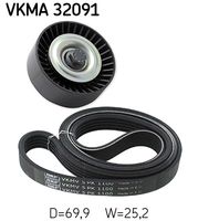 SKF VKMA 32091 - Juego de correas trapeciales poli V
