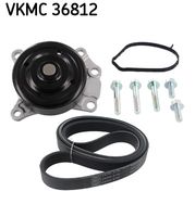 SKF VKMC 36812 - Bomba de agua + kit de correa poli V