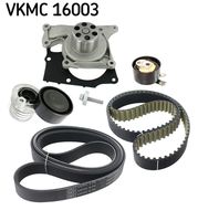 SKF VKMC 16003 - Bomba de agua + kit de correa poli V/dentada
