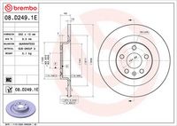 BREMBO 08.D249.1E - Disco de freno