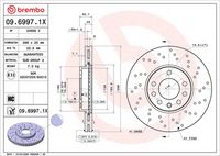 BREMBO 09.6997.1X - Disco de freno