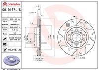 BREMBO 09.9167.1S - Disco de freno