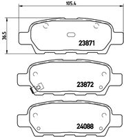 BREMBO P 56 046E - Juego de pastillas de freno