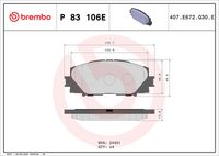 BREMBO P 83 106E - Juego de pastillas de freno