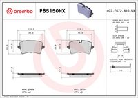 BREMBO P85150NX - Juego de pastillas de freno