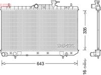 DENSO DRM41014 - Radiador, refrigeración del motor