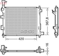 DENSO DRM43005 - Radiador, refrigeración del motor