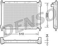 DENSO DRM46037 - Radiador, refrigeración del motor
