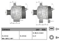 DENSO DAN603 - Alternador