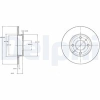 DELPHI BG2458C - Disco de freno