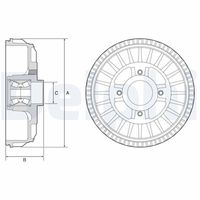DELPHI BFR622 - Tambor de freno
