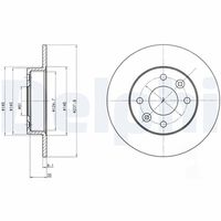 DELPHI BG2258 - Disco de freno
