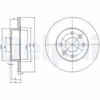 DELPHI BG2268 - Disco de freno