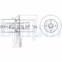 DELPHI BG2389 - Disco de freno