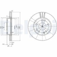 DELPHI BG2397 - Disco de freno