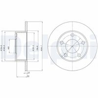 DELPHI BG2410 - Disco de freno