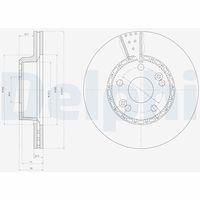DELPHI BG2449 - Disco de freno