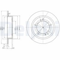 DELPHI BG2584 - Disco de freno