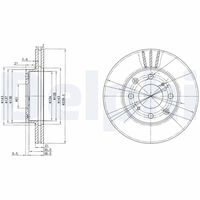 DELPHI BG2673 - Disco de freno