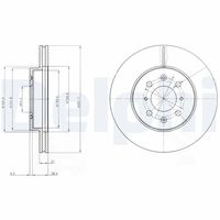 DELPHI BG2759 - Disco de freno