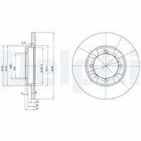 DELPHI BG2807 - Disco de freno