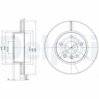 DELPHI BG2860 - Disco de freno