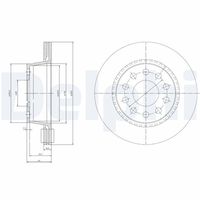 DELPHI BG3031 - Disco de freno