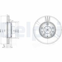 DELPHI BG3874 - Disco de freno