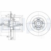 DELPHI BG3686 - Disco de freno