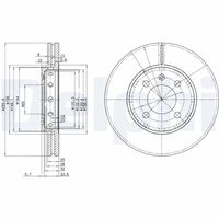 DELPHI BG3694 - Disco de freno