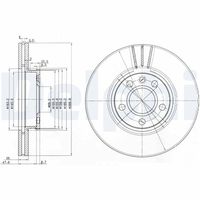 DELPHI BG3696 - Disco de freno