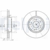 DELPHI BG3720 - Disco de freno