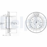 DELPHI BG3750 - Disco de freno