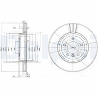 DELPHI BG3830 - Disco de freno