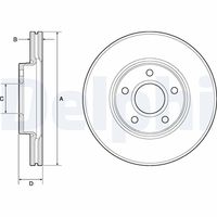 DELPHI BG3868 - Disco de freno