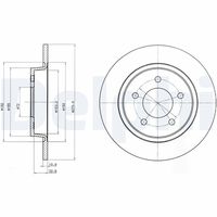 DELPHI BG3930 - Disco de freno
