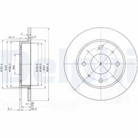DELPHI BG3971 - Disco de freno