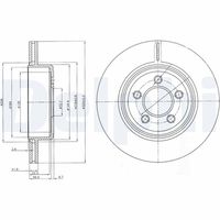 DELPHI BG4073 - Disco de freno